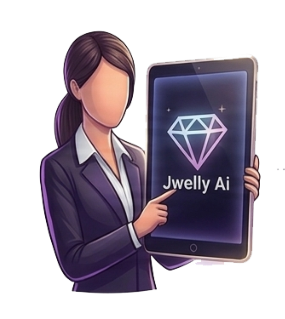 Sales executive opens the Jwelly AI Sale App.